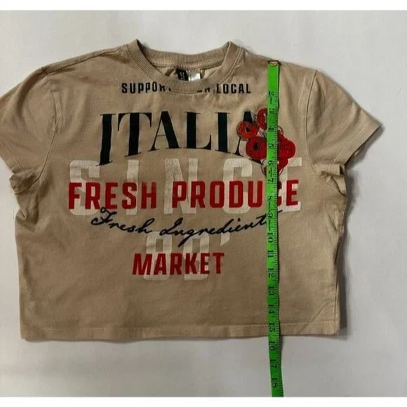 NWOT Divided H & M Women's Cropped Top Fresh Produce Size Medium - Picture 5 of 8